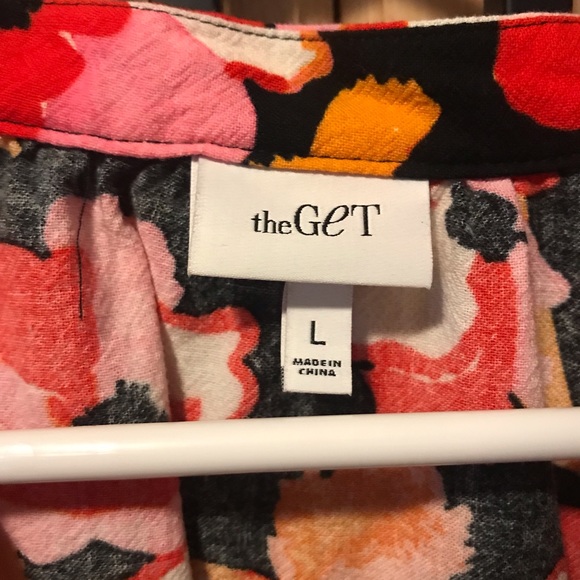 theGET Shorts Romper Floral NWOT L - Picture 3 of 3